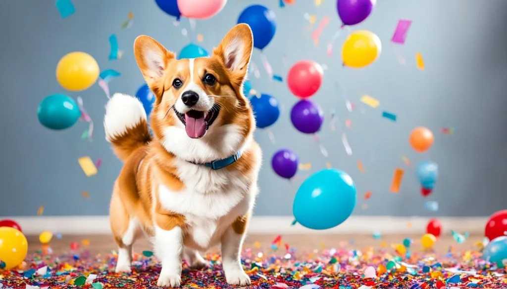 Corgi waving trick