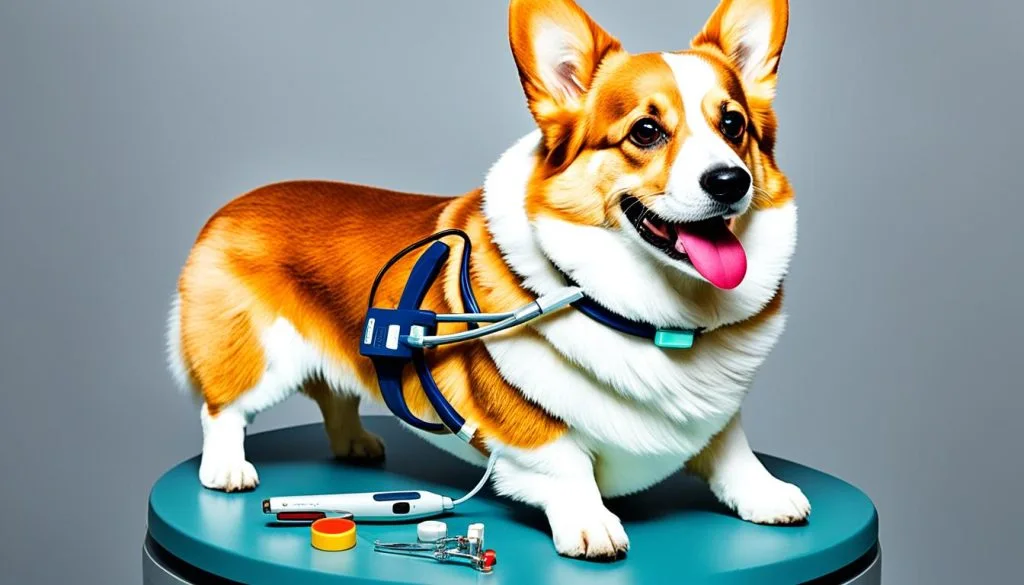 Corgi with a heart