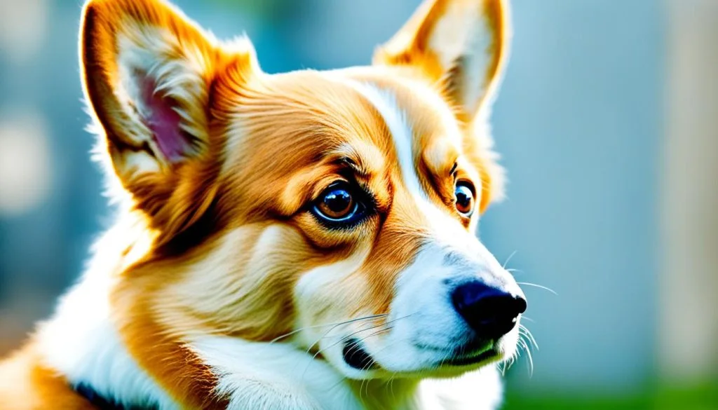 Corgi with cataracts