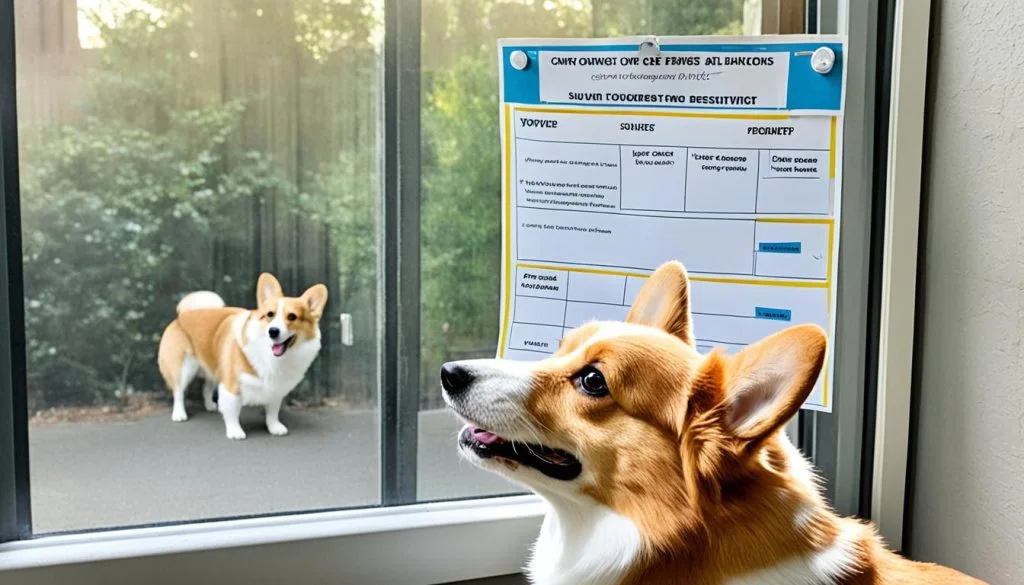 Corgi with separation anxiety