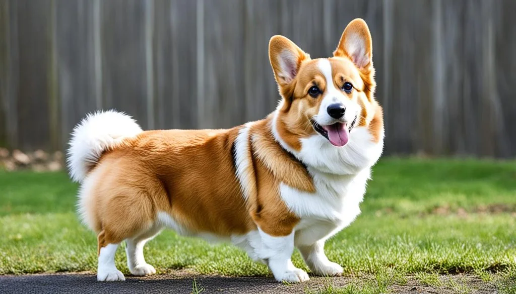 Corgi with stiff body posture