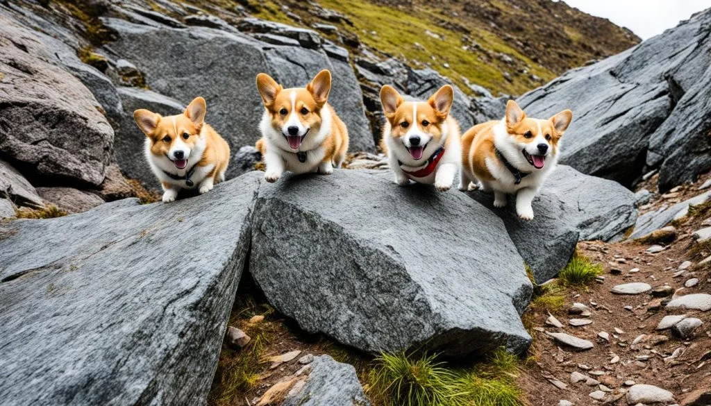 Corgis overcoming adversity