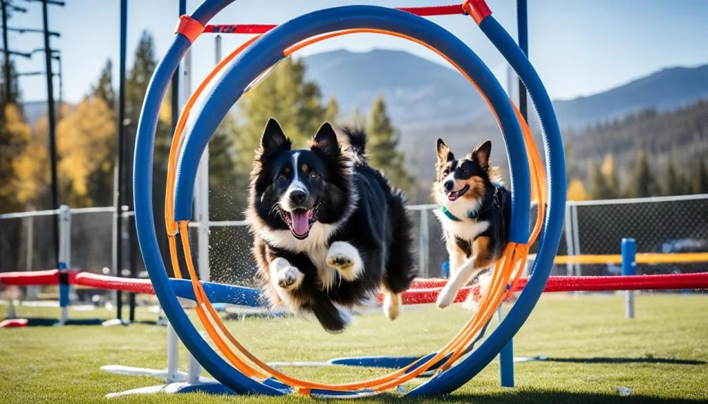 Dog obstacle course training
