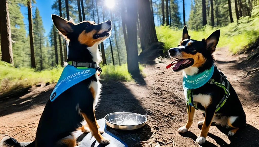 Heat management for small dogs on hikes