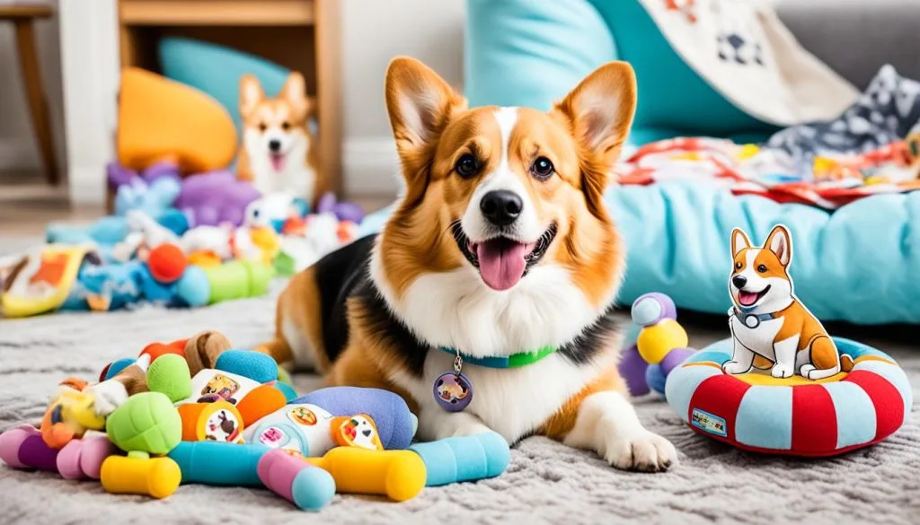 Interactive toys for Corgi separation anxiety