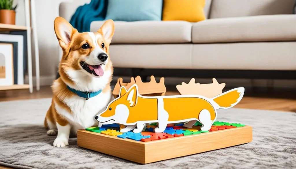 Interactive toys for Corgi separation anxiety