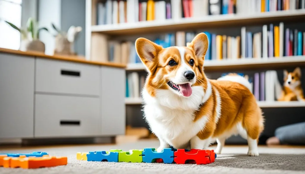 Mental stimulation for corgis
