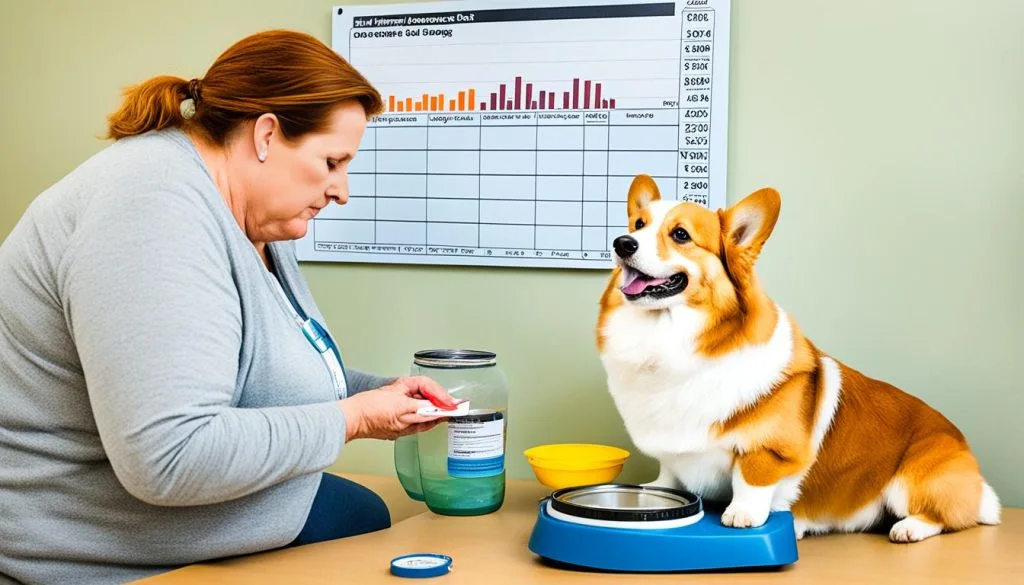 Monitoring corgi's weight loss