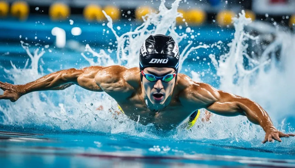 Qin Haiyang swimming