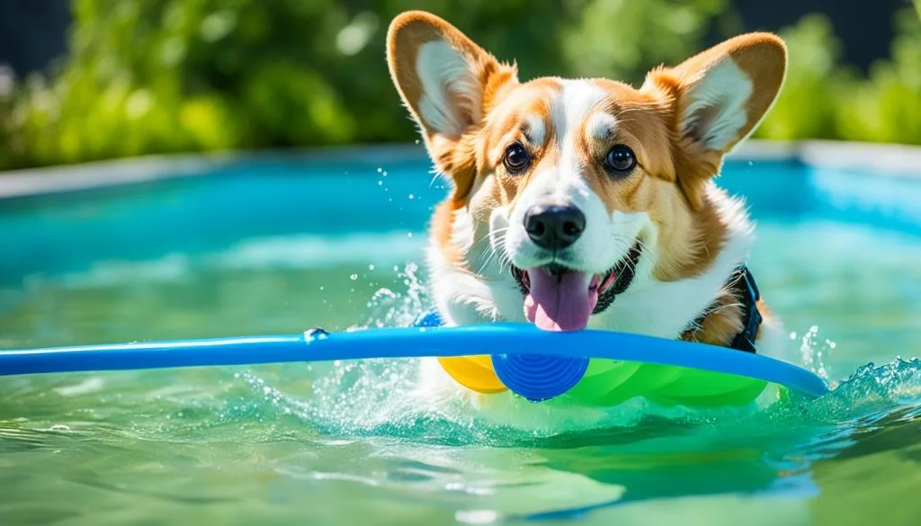 Swimming for Pembroke Corgis
