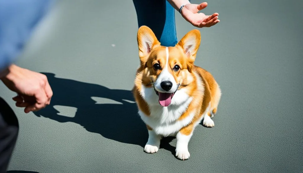 building trust with aggressive corgis