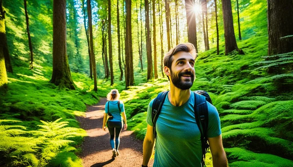 companion and human walking together