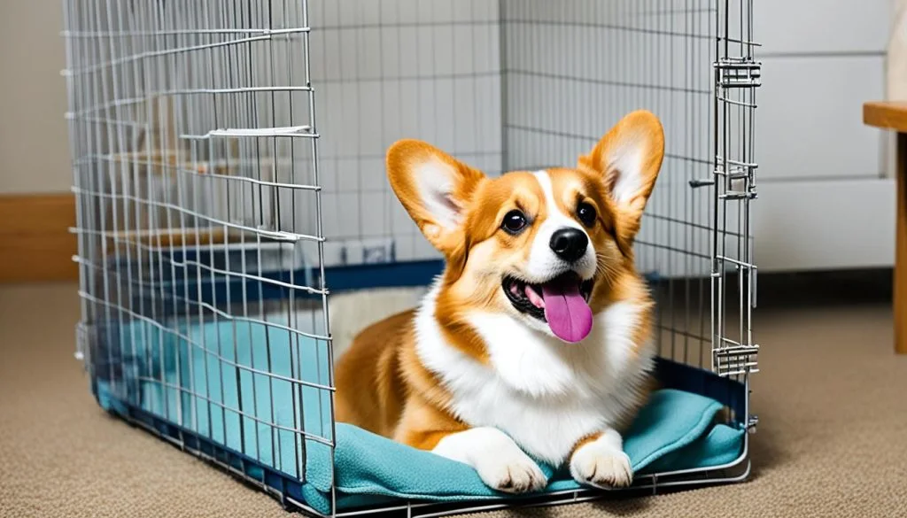corgi crate training