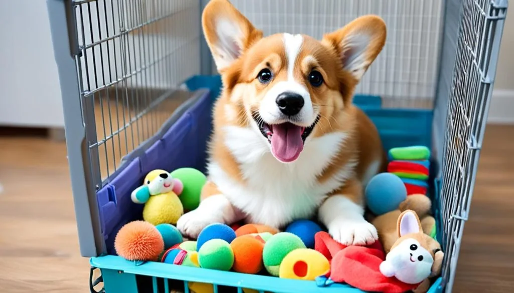 corgi crate training