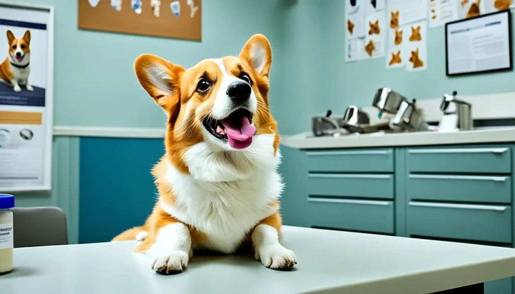 corgi vet visit