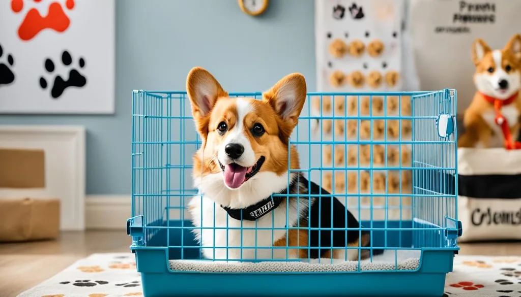 crate training Corgis
