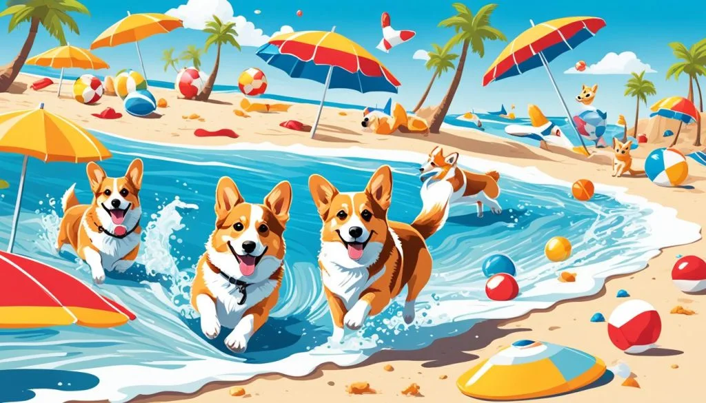 dog-friendly beach for corgis