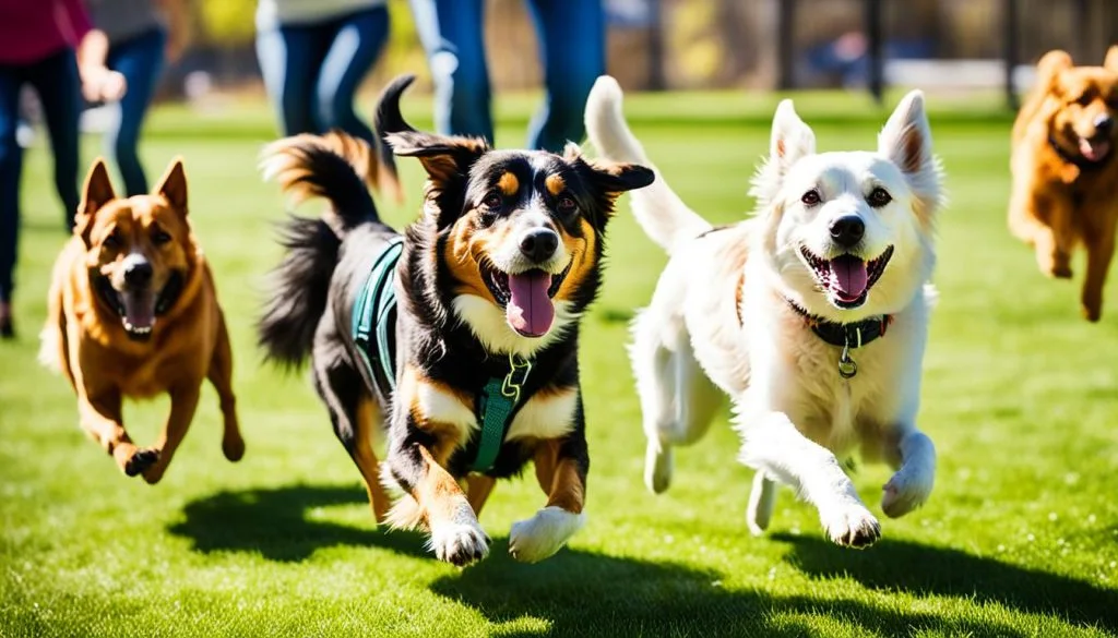 dog socialization at parks and stores
