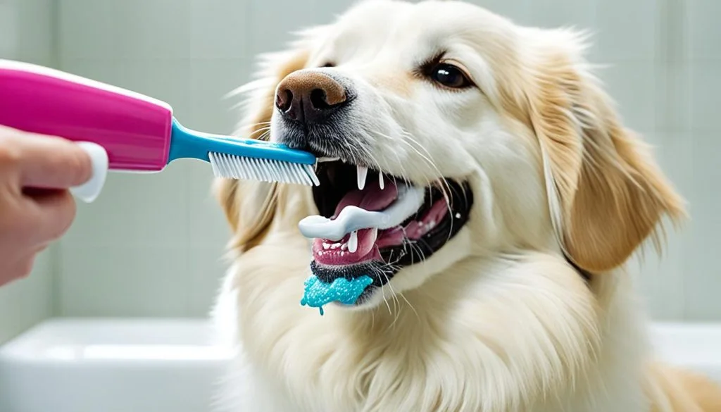 dog teeth brushing