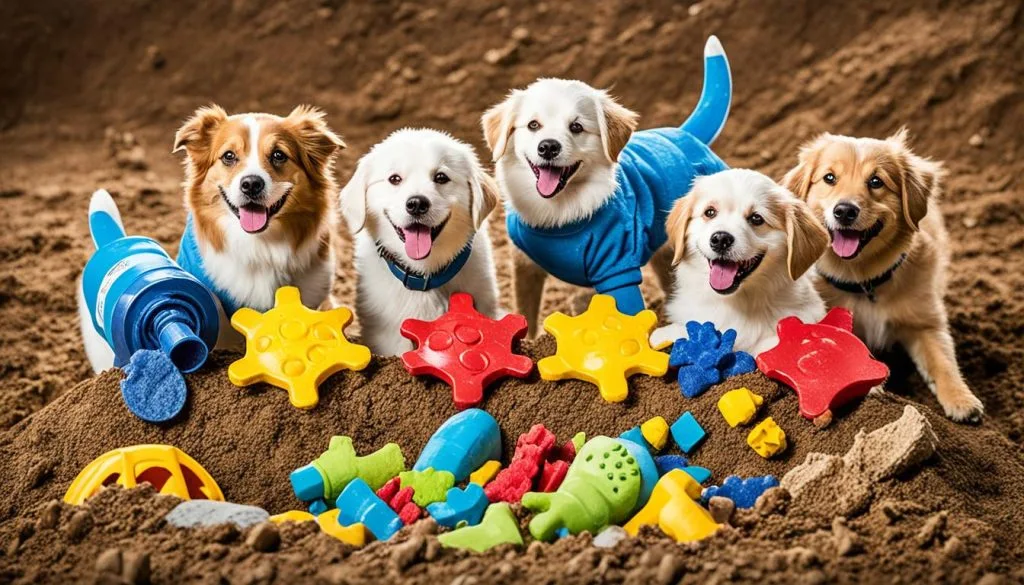 dogs enjoying digging