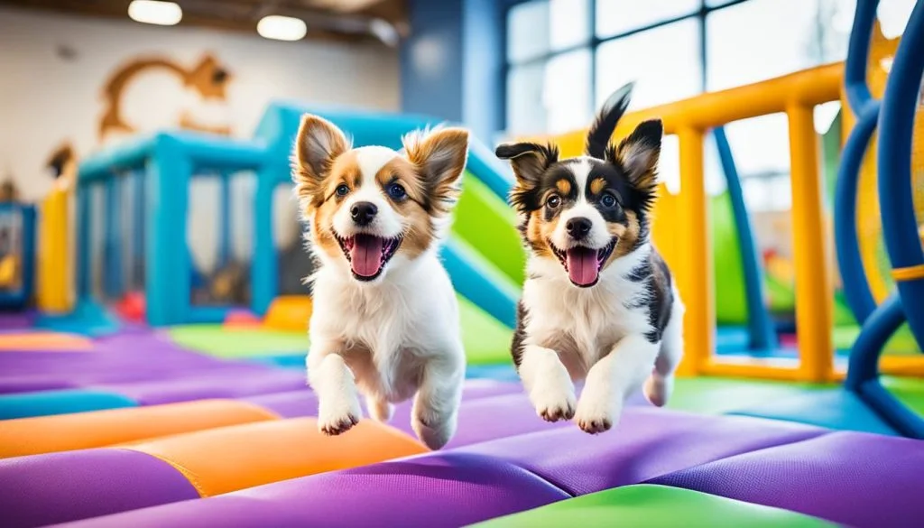 exercising puppies indoors