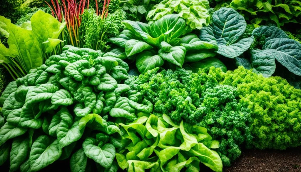 green leafy vegetables