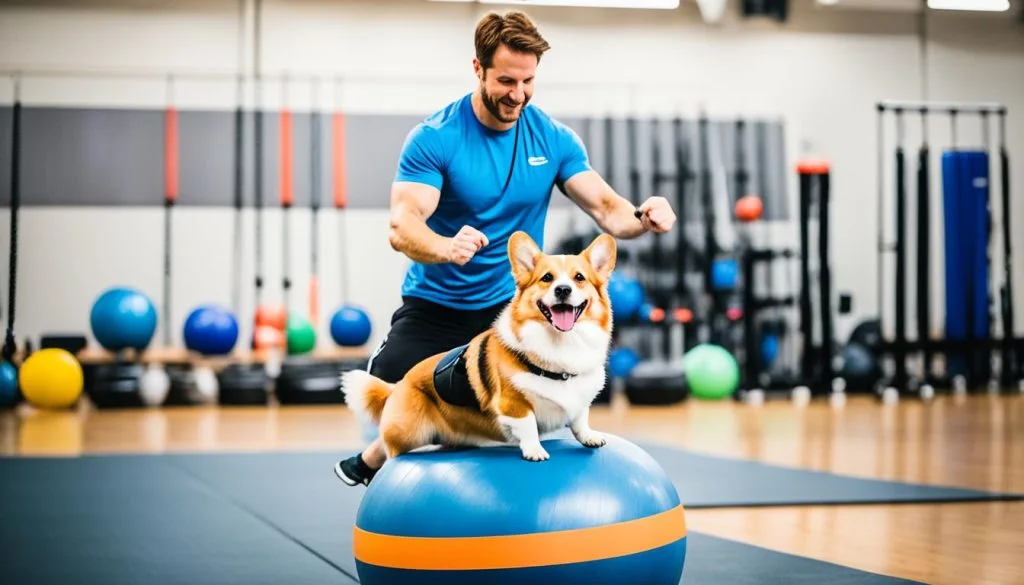 indoor corgi balance training