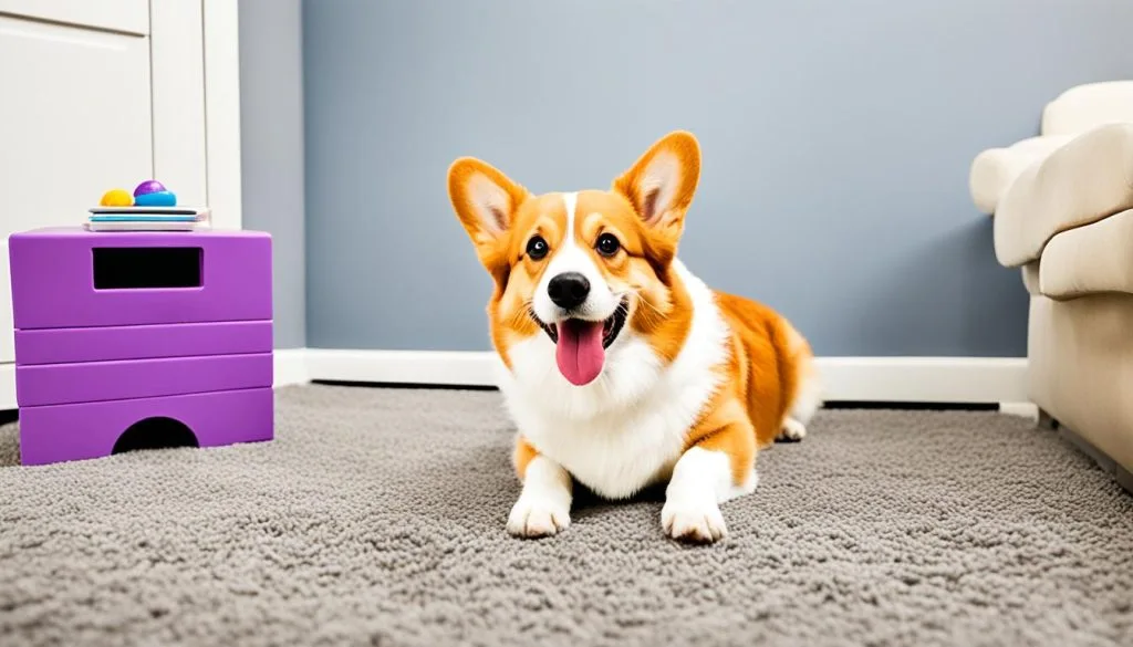 indoor hide and seek for corgis
