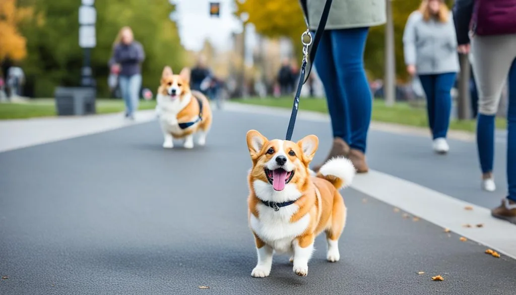managing corgi barking during walks