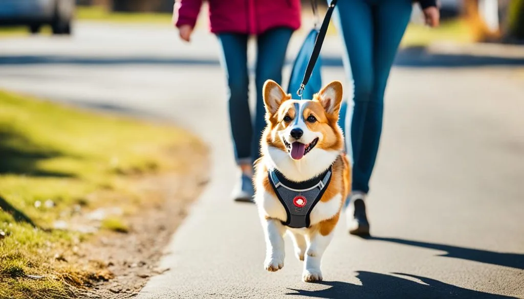 managing corgi barking on walks