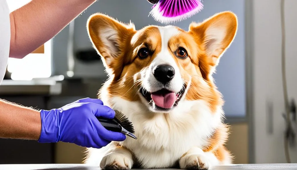senior corgi grooming routine
