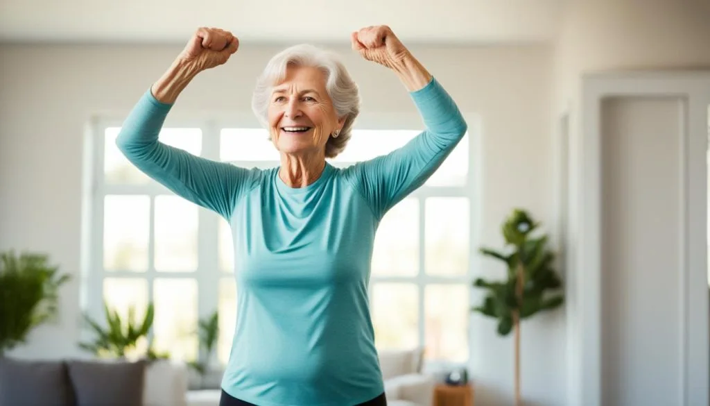 senior exercising