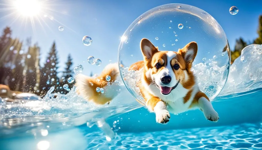 swimming for corgis