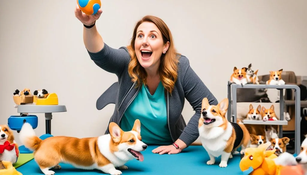 teaching Corgi to bark on command