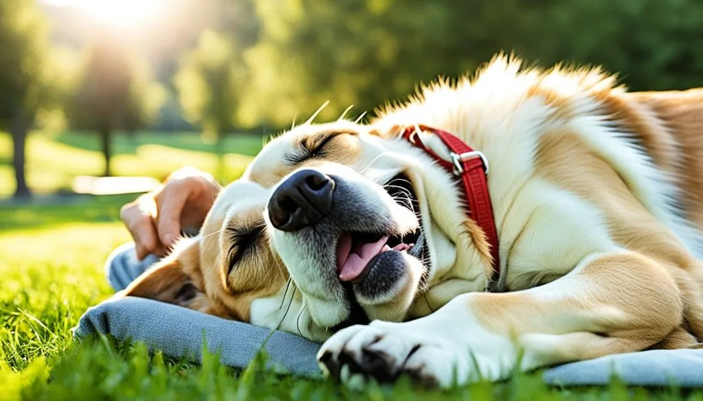 training dog to relax