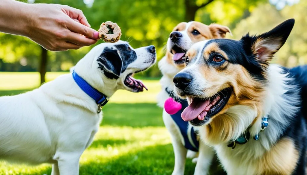 using treats for positive dog socialization